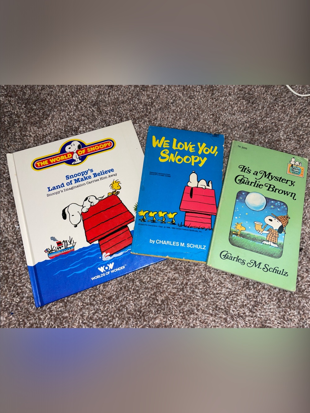 Scholastic Peanuts Snoopy Books - Blue, Red, White, Green Covers